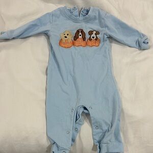 Stitchy fish dog pumpkin romper